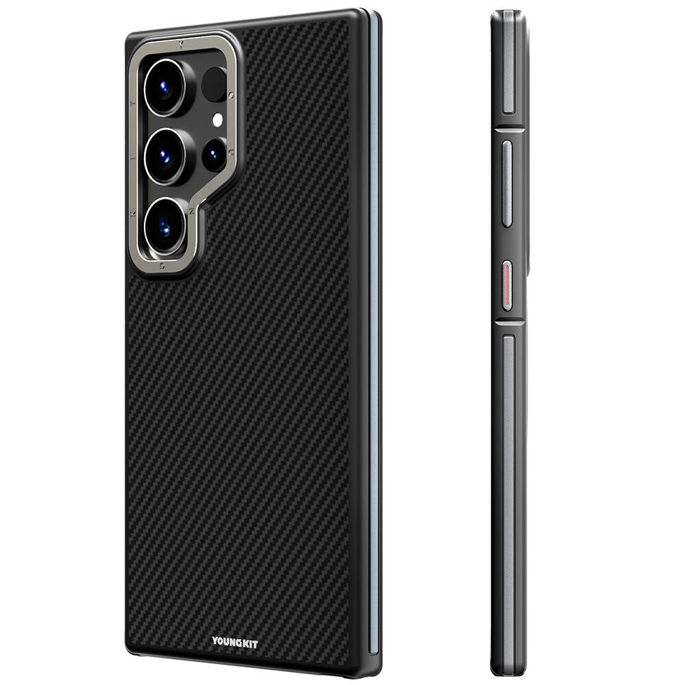 Youngkit 600D Kevlar Serisi Galaxy S24 Ultra Kılıf Magsafe Şarj Özellikli Aramid Fiber Tasarımlı Telefon Kılıfı - 1 Youngkit 600D Kevlar Serisi Galaxy S24 Ultra Kılıf Magsafe Şarj Özellikli Aramid Fiber Tasarımlı Telefon Kılıfı - 1